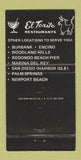 Matchbook Cover - El Torito Mexican Burbank Encino San Diego CA 30 Strike