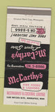 Matchbook Cover - McCarthy's Restaurant Minneapolis MN 30 Strike