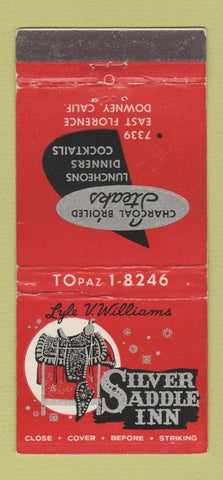 Matchbook Cover - Silver Saddle Inn Downey CA WEAR 30 Stick