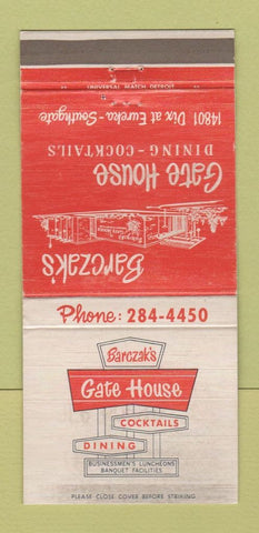 Matchbook Cover - Barczak's Gate House Southgate MI WEAR 30 Strike