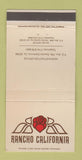 Matchbook Cover - Rancho California CA WEAR 30 Strike