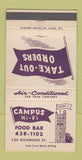 Matchbook Cover - Campus Hi Fi London ON 30 Strike