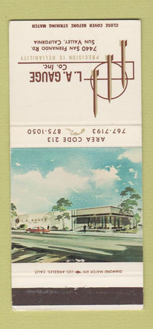 Matchbook Cover - LA Guage Sun Valley CA 30 Strike