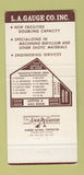 Matchbook Cover - LA Guage Sun Valley CA 30 Strike