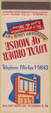 Matchbook Cover - Moose Lodge Allegheny Pittsburgh PA 21 Feature