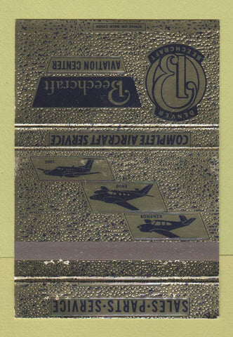 Matchbook Cover - Beechcraft Airplanes Denver Colorado 40 Strike