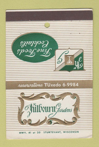 Matchbook Cover - Kolbourn Gardens Sturtevant WI 40 Stick
