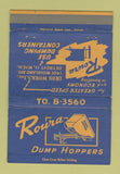Matchbook Cover - Roura Dump Hoppers Detroit MI Iron Works 40 Strike