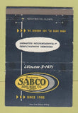 Matchbook Cover - Standard Sabco Auto Body Los Angeles CA 40 Strike