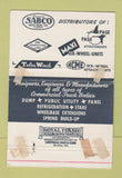 Matchbook Cover - Standard Sabco Auto Body Los Angeles CA 40 Strike