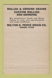 Matchbook Cover - Milton Pence Grain Ogden UT 40 Strike