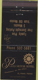 Matchbook Cover - Plaza Motor Hotel El Paso TX 30 Strike