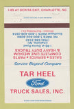Matchbook Cover - Tar Hell Ford Trucks Charlotte NC 40 Strike