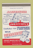 Matchbook Cover - Vibracrete Concrete Block Kansas City MO 40 Strike