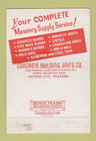 Matchbook Cover - Vibracrete Concrete Block Kansas City MO 40 Strike