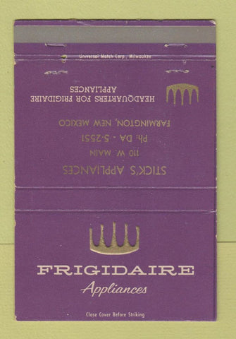 Matchbook Cover - Frigidaire Appliances Farmington NM 40 Strike