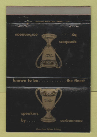 Matchbook Cover - Carbonneau Spaekers WEAR 40 Strike