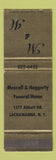 Matchbook Cover - Mescall & Haggerty Funeral Home Lackawanna NY SAMPLE WEAR
