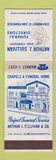 Matchbook Cover - Arthur Sullivan Funeral Home San Francisco CA WORN