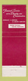 Matchbook Cover - Donald Burton Funeral Home WEAR