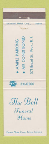 Matchbook Cover - Bell Funeral Home Providence RI