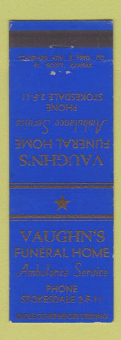 Matchbook Cover - Vaughn's Funeral Home Ambulance Stokesdale?