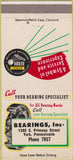 Matchbook Cover - Bearings Inc York PA 30 Strike