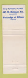 Matchbook Cover - Truesdale Funeral Home Portage Kalamazoo MI