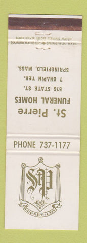 Matchbook Cover - St Pierre Funeral Home Springfield MA WEAR