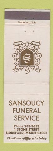 Matchbook Cover - Sansoucy Funeral Home Biddeford ME