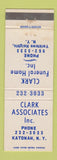 Matchbook Cover - Clark Funeral Home Yorktown Heights NY Katonah WEAR