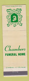 Matchbook Cover - Chambers Funeral Home Cleveland OH