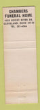 Matchbook Cover - Chambers Funeral Home Cleveland OH