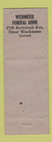 Matchbook Cover - Wm Wischmeier Funeral Home Cleveland OH WEAR