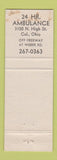 Matchbook Cover - Southwick Funeral Home Columbus OH