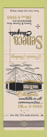 Matchbook Cover - Seneca Chapels Funeral Home Brooklyn NY