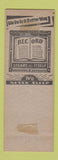Matchbook Cover - Sheetz Funeral Home Mount Joy PA