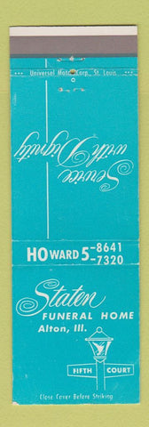 Matchbook Cover - Staten Funeral Home Alton IL