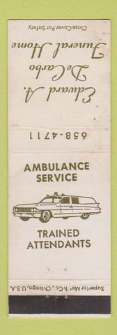 Matchbook Cover - Edward DeCarbo Funeral Home WEAR