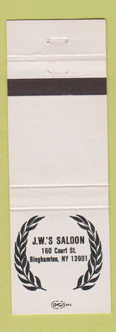 Matchbook Cover - JW's Saloon Binghamton NY