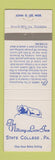 Matchbook Cover - Nittany Lion Inn State College PA