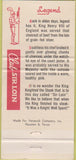Matchbook Cover - Sir Loin House Houston TX WEAR knight 30 Strike