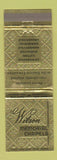 Matchbook Cover - Wilson Memorial Chapel Funeral Cowansville Sutton Knowlton QC