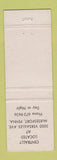 Matchbook Cover - Craig Memorial Home Funeral McKeesport PA