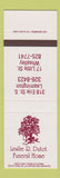 Matchbook Cover - Leslie Dutot Funeral home Leamington Wheatley ON SAMPLE