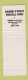 Matchbook Cover - Daniels Parker Funeral Home Lakewood OH