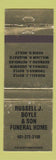 Matchbook Cover - Russell Boyle Funeral Home WEAR