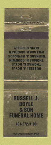 Matchbook Cover - Russell Boyle Funeral Home WEAR