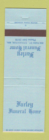 Matchbook Cover - Farley Funeral Home Stoughton MA