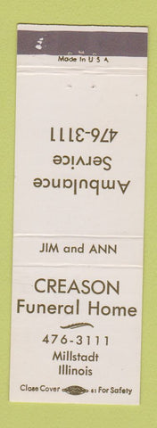 Matchbook Cover - Creason Funeral Home Millstadt IL
